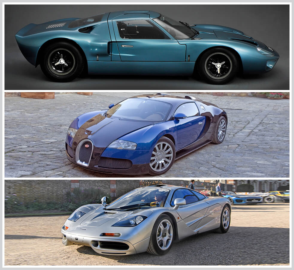 The 100 best classic cars: Ford GT40, Bugatti Veyron, McLaren F1